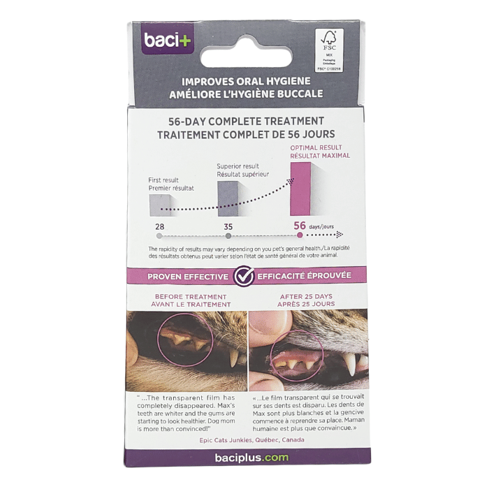 Baci+ supplement 56g buco+ | Soins dentaires pour chats et petits chiens