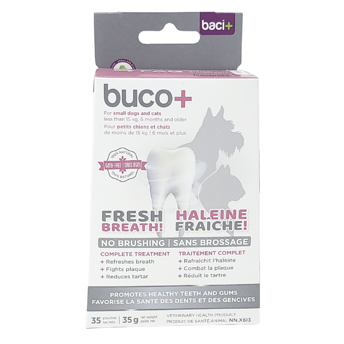 Baci+ supplement 35g buco+ | Soins dentaires pour chats et petits chiens