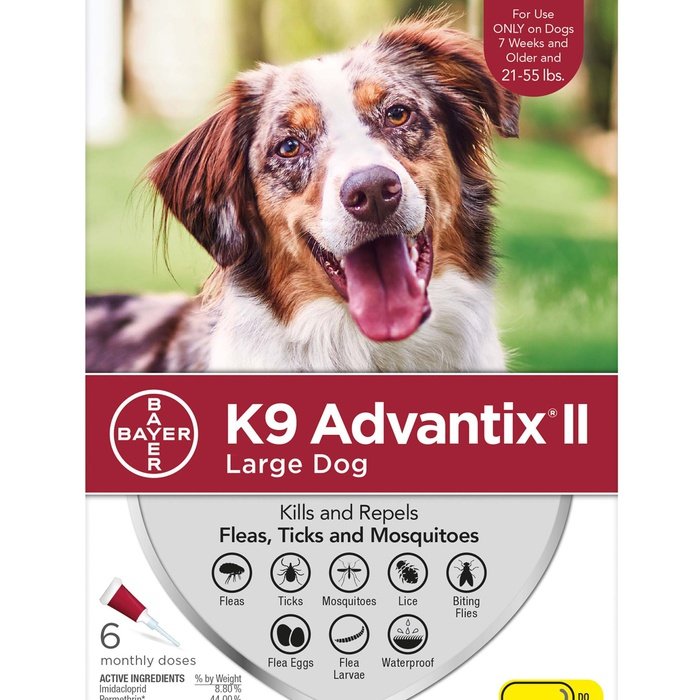 Bayer k9 advantix K9 advantix II protection contre les puces et les tiques Paq de 6