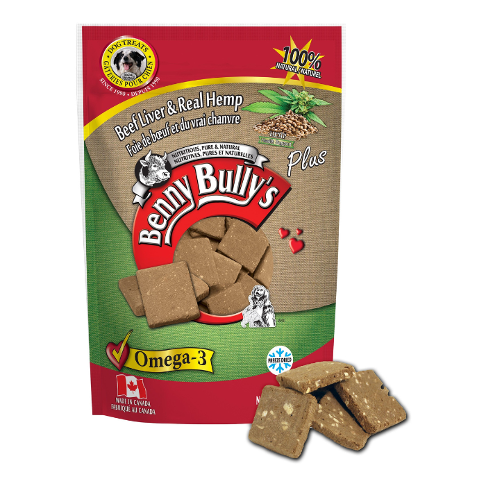 Benny's bully Gâteries Gâteries Pour Chien - Foie De Boeuf Plus Chanvre 58g