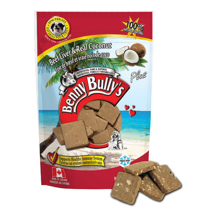 Benny's bully Gâteries Gâteries Pour Chien - Foie De Boeuf Plus Coconut 58g