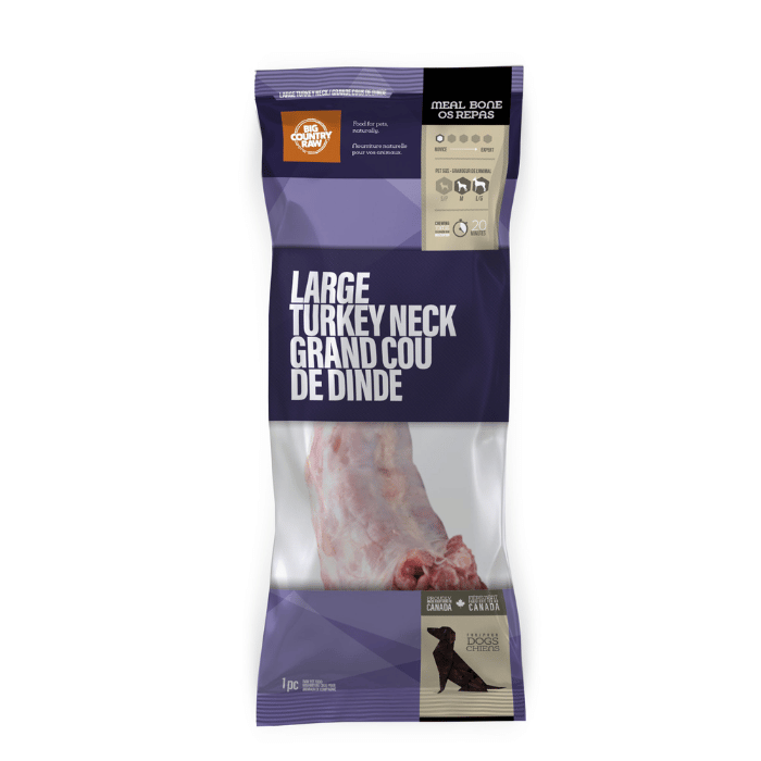 Big Country Raw congele Grand cou de dinde congelé