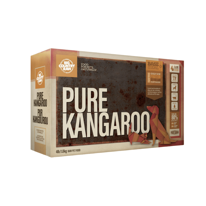 Big Country Raw congele Nourriture crue PUR Kangourou Big Country Raw 4 lb