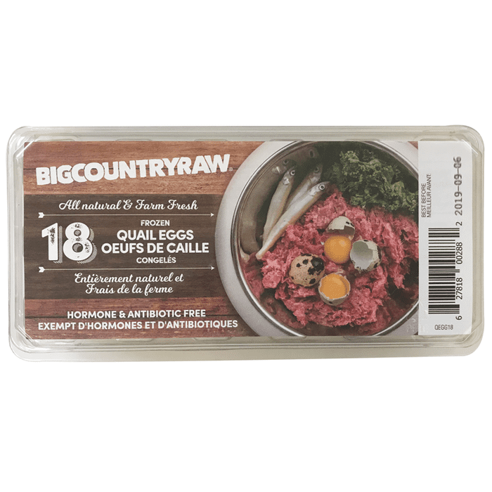 Big Country Raw congele Œufs de caille congelé paq de 18