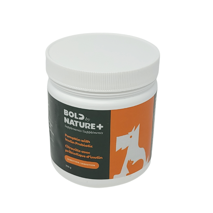 Bold by Nature poudre Suppléments de citrouille avec prébiotique d&#39;inulin pour chiens &amp; chats