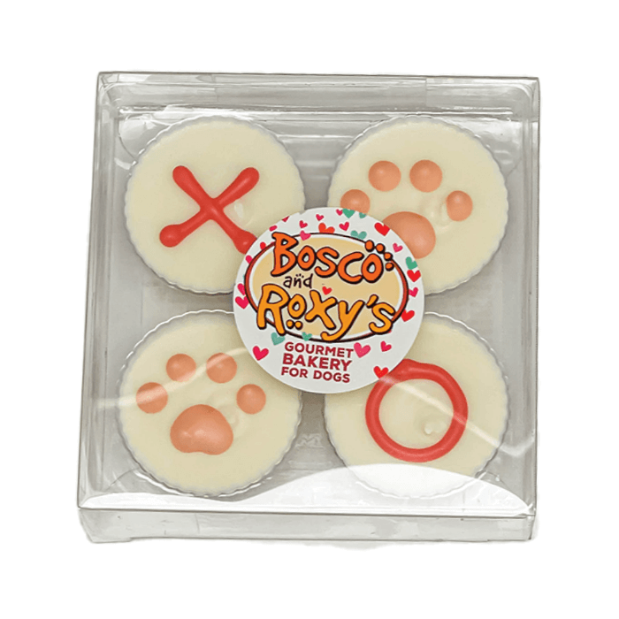 Bosco and Roxy&#39;s biscuit Biscuit pour chiens St-valentin Treat Cups - paq de 4