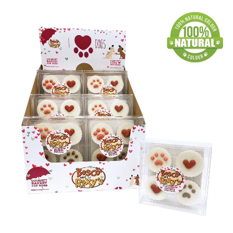 Bosco and Roxy&#39;s biscuit Biscuit pour chiens-  Valentine&#39;s Treat Cups, WOOF