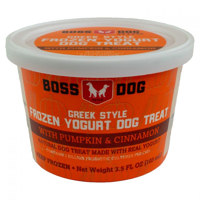 Boss Dog congele Unité Yogourt grecque congelé pour chiens Citrouille & Canelle Boss Dog
