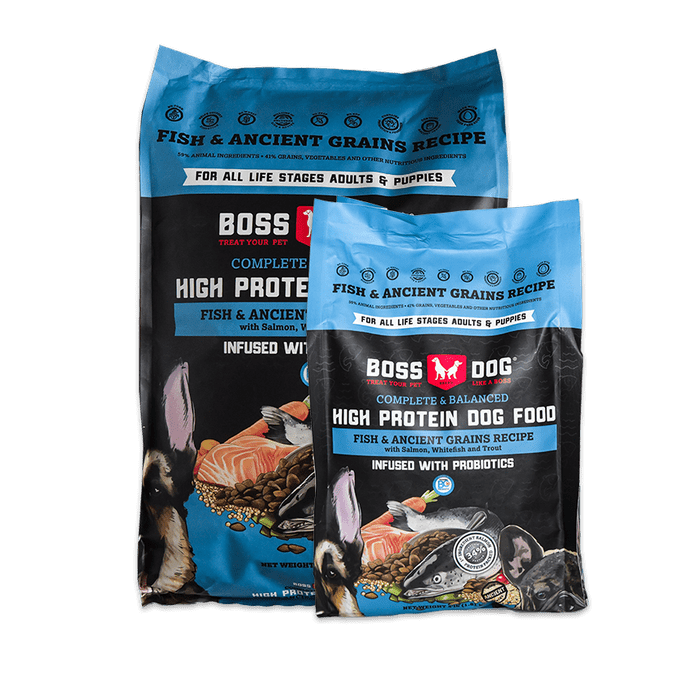 Boss Dog nourriture Nourriture pour chiens croquette Boss Dog poisson &amp; grains anciens