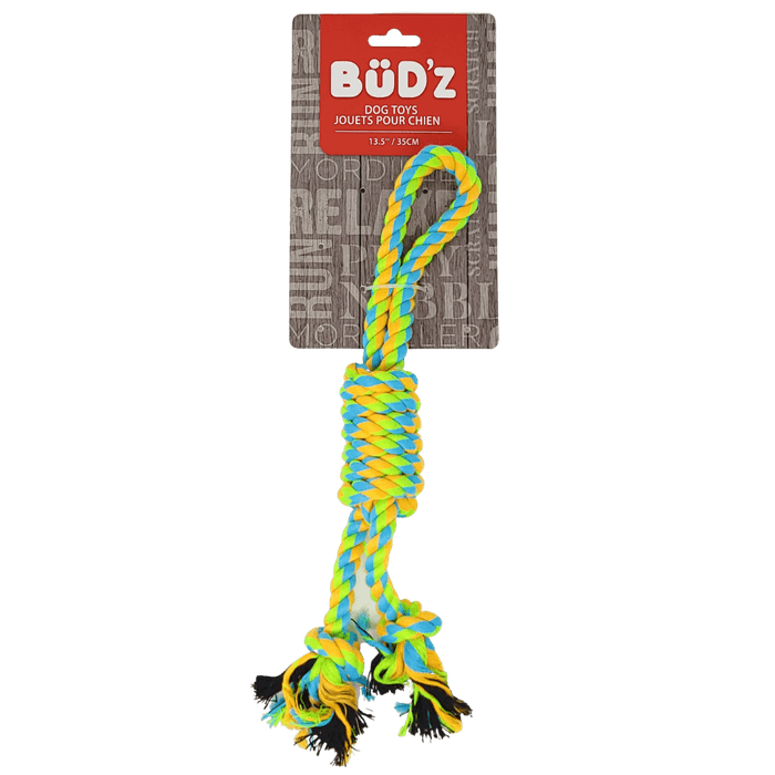 Bud&#39;z jouets pour chien Jouet en corde double avec nœud coulant 13.5&#39;&#39;