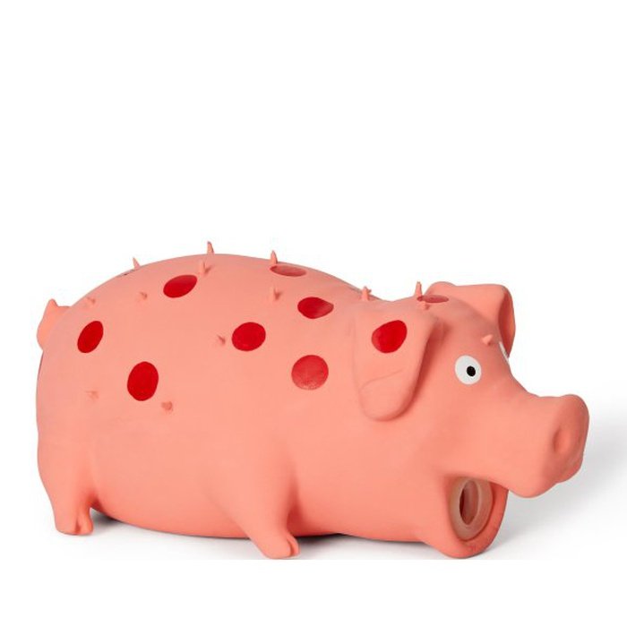 Bud'z jouets pour chien Jouet pour chien en latex cochon rose à poids Squeaker 8''