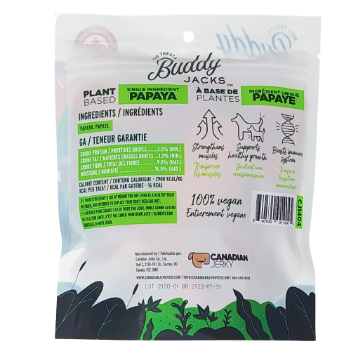 Buddy Jack's Gâteries Papaye gâteries pour chiens Buddy Jack's 7oz