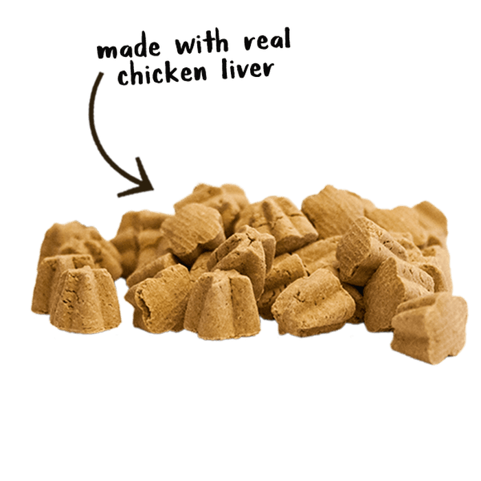 Cloud Star Gâteries 8oz Tricky Trainers Crunchy Gâterie pour chien au Foie de poulet Tricky Trainers Crunchy Gâterie pour chien au Foie de poulet