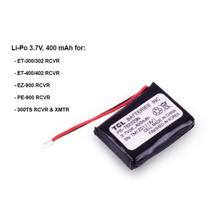 E-collar technologies Batteries Batterie Lithium 3.7V 400MAH E-collar Technologies