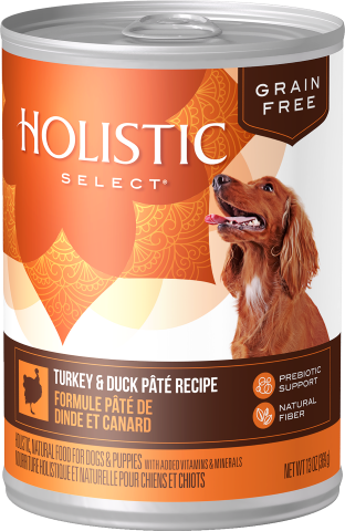 Eagle exclus Nourriture humide pour chiens Holistic Select Grain Free Turkey &amp; Duck Pâté 12 x 13oz