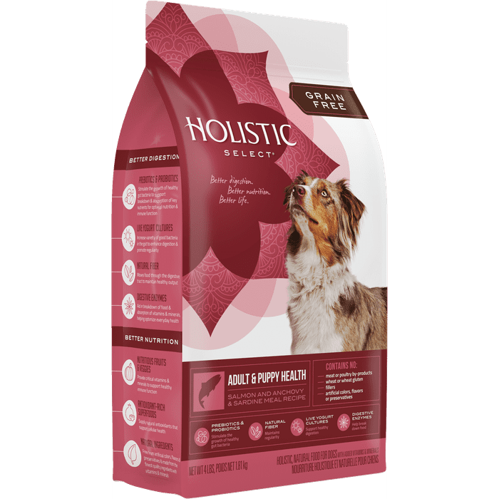 Holistic Select Dog Food, Grain Free Salmon - Sherbrooke Canin Holistic Select Dog Food, Grain Free Salmon - Sherbrooke Canin