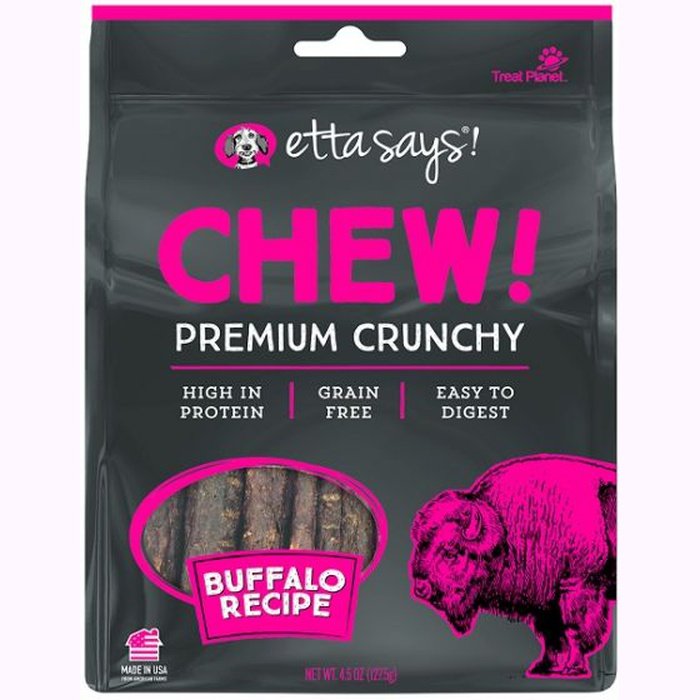 Etta Says Gâteries Gâterie pour chien Etta Says Premium Crunchy Chew Buffle 4.5oz