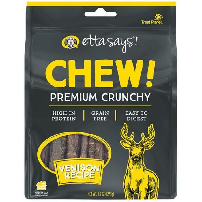 Etta Says Gâteries Gâterie pour chien Etta Says Premium Crunchy Chew Chevreuil 4.5oz
