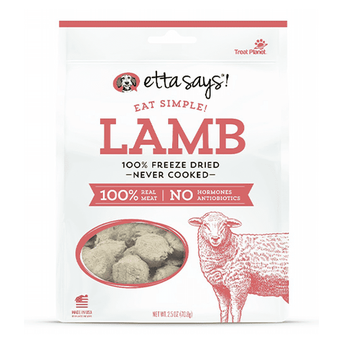 Etta Says Gâteries Gâteries pour chiens 100% Lyophilisée Agneau 2.5oz