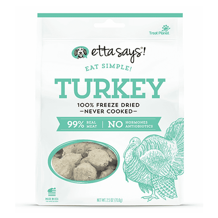 Etta Says Gâteries Gâteries pour chiens 100% Lyophilisée Dinde 2.5oz