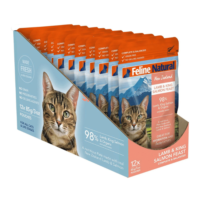 Feline Natural nourriture chat Nourriture humide pour chat Feline Natural Agneau et King salmon 12x 13oz