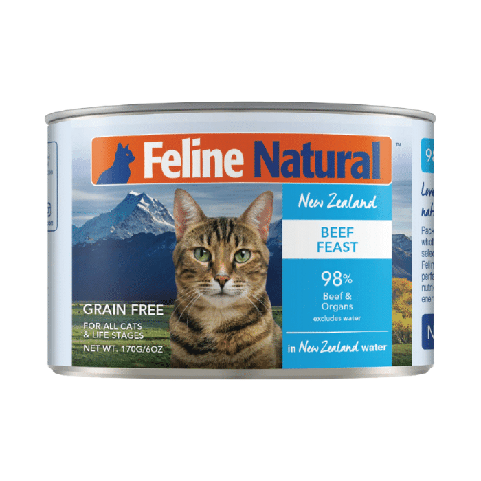 Feline Natural nourriture chat Nourriture humide pour chat Feline Natural Festin de boeuf 12x6oz