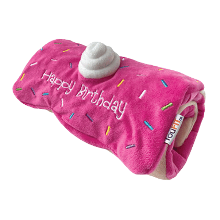 Foufou Dog jouets pour chien Jouets interactif Foufou BIRTHDAY ROLL CAKE rose