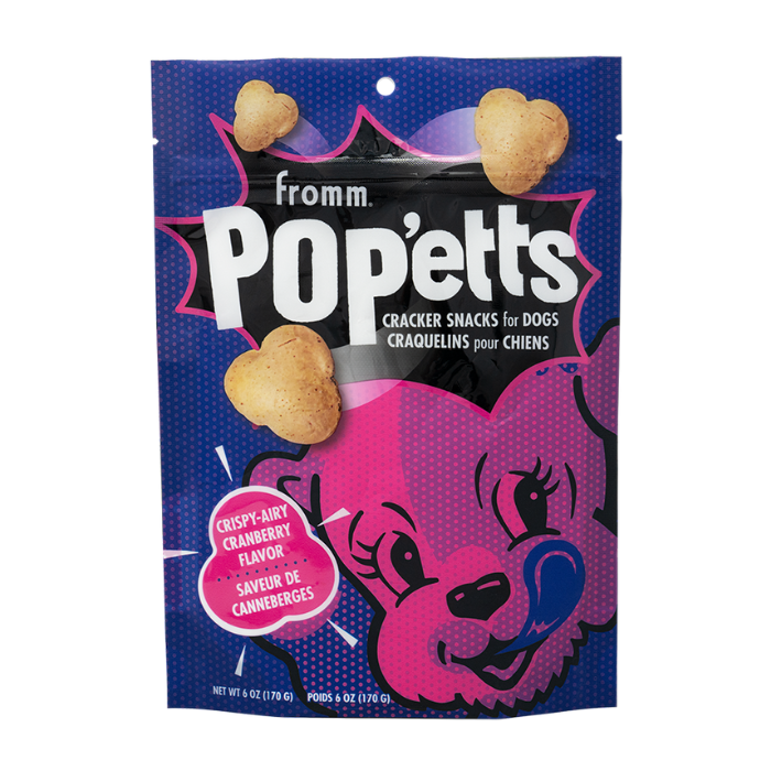 Fromm Gâteries Craquelins pour chiens - Pop'etts saveur de canneberges 6oz