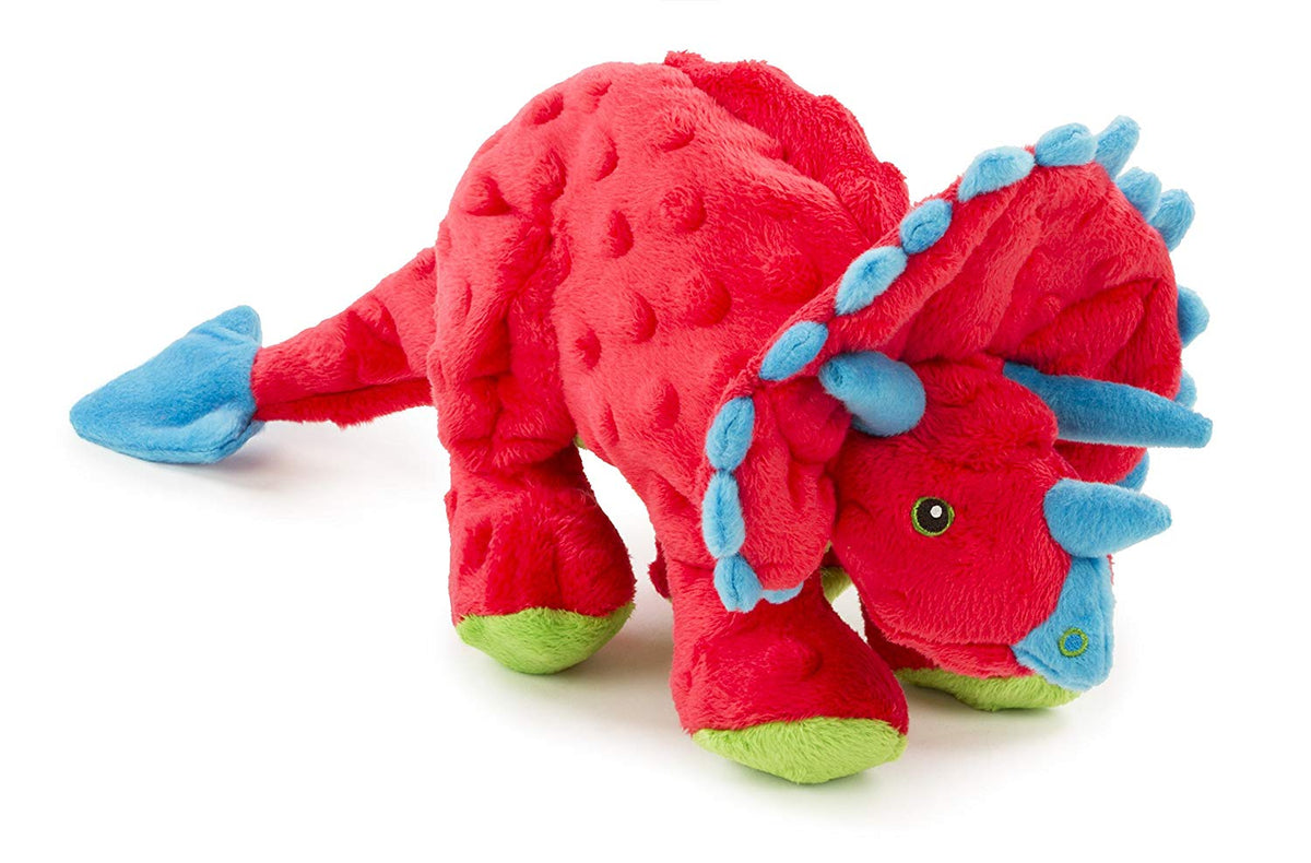GoDog jouets pour chien Jouet pour chien Triceratop Rouge Chew Guard