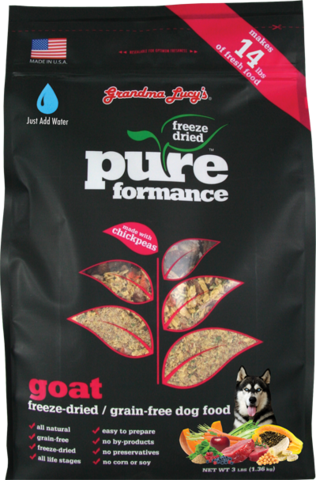 Grandma Lucy&#39;s nourriture 3 lbs Grandma Lucy&#39;s Pureformance Goat Grain Free Dog Food