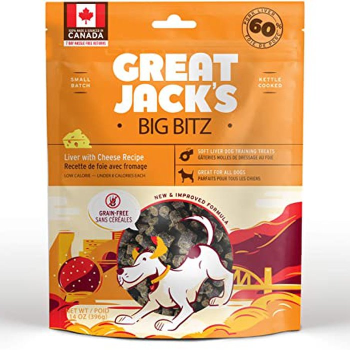 Great Jack's 14oz Gâteries au foie et fromage Big Bitz Great Jack's 14oz