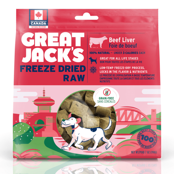 Great Jack's Gâteries pour chiens Foie de boeuf lyophilisé