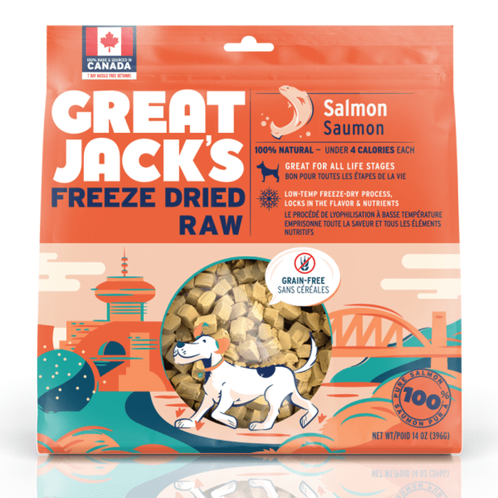 Great Jack's Gâteries pour chiens Saumon lyophilisé