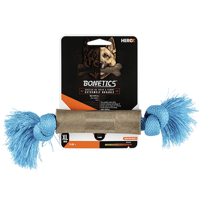 Hero jouets pour chien Jouet à mâcher Hero Bonetics XL tassel bone saveur de boeuf