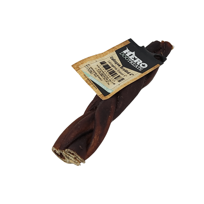 HeroDogTreats Gâteries Tresse de collagène Hero 6''