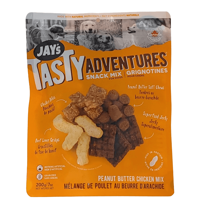 Jay's Gâteries Grignotines pour chiens - Mélange de Poulet & Beurre d'arachide