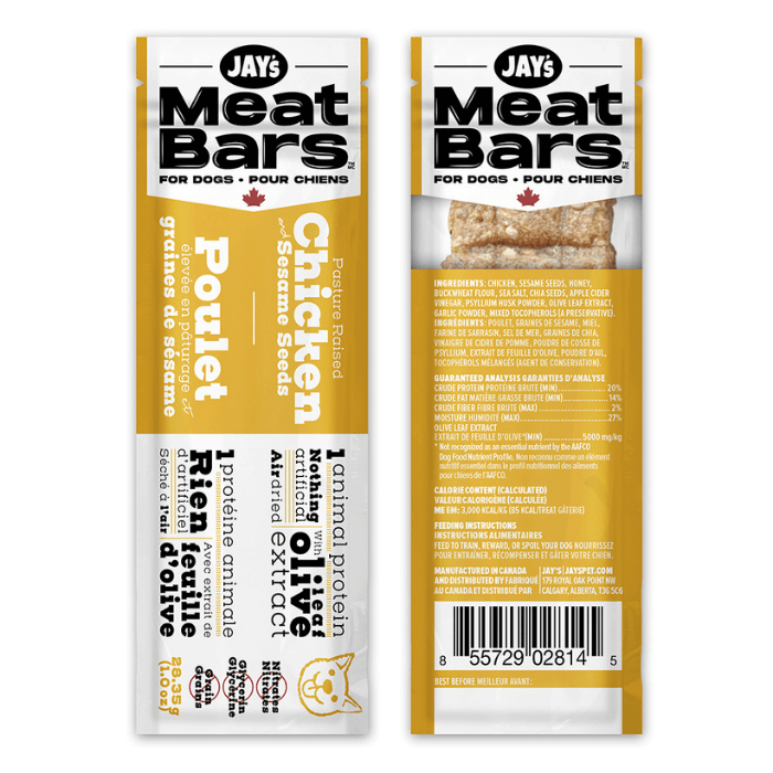 Jay's Gâteries Meat Bars pour chiens - Poulet
