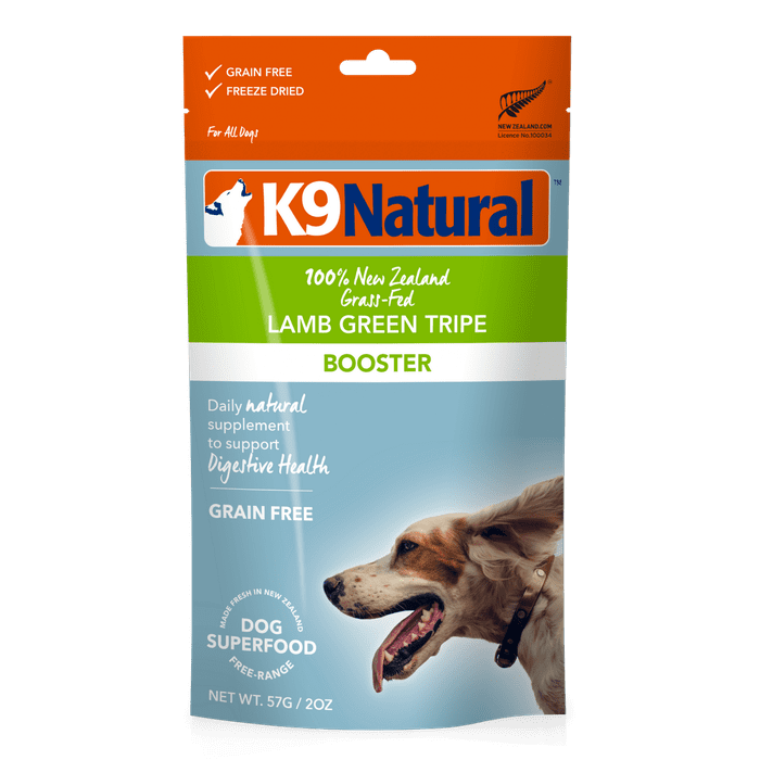 K9 natural meal mixer K9 Natural Toppers lyophilisé Tripes d'agneau vertes 57g