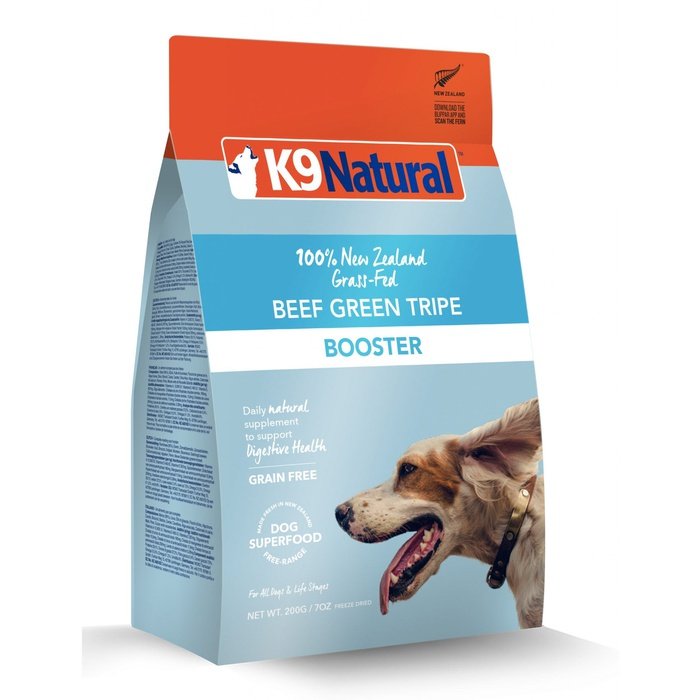 K9 natural nourriture K9 Natural Booster tripes vertes de bœuf 250g