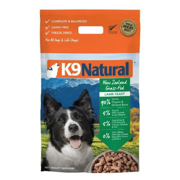 K9 natural nourriture 1.8kg Nourriture pour chiens K9 Natural Freeze-Dried Agneau