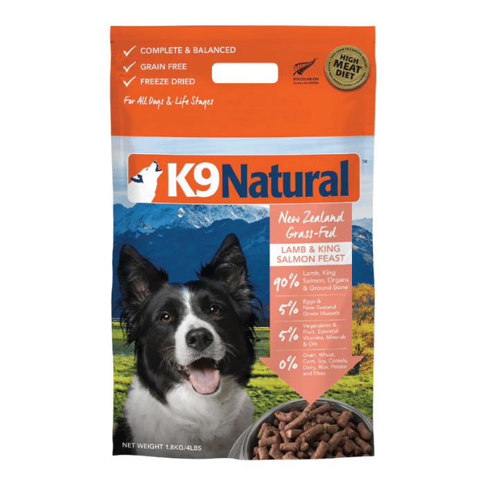 K9 natural nourriture 1.8kg Nourriture pour chiens K9 Natural Freeze-Dried Agneau et Saumon