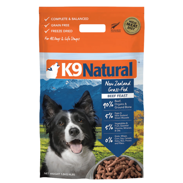 K9 natural nourriture 1.8kg Nourriture pour chiens K9 Natural Freeze-Dried Boeuf