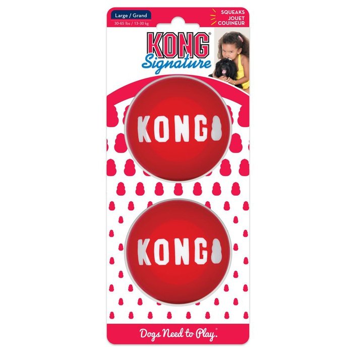 kong jouets pour chien Balles Signature Kong pour chien Paqet de 2