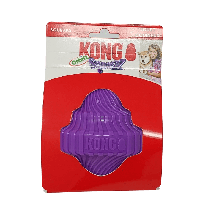 kong jouets pour chien Jouet Kong Squeezz Spin Top Orbitz