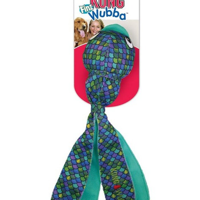 kong jouets pour chien Jouet pour chiens Wubba Kong Finz Poisson Volant Bleu