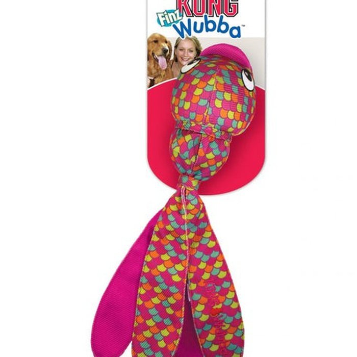 kong jouets pour chien Jouet pour chiens Wubba Kong Finz Poisson Volant Rose