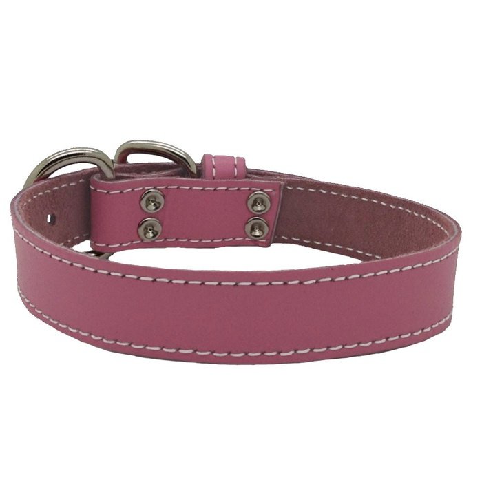 Lacet Arizona collier en cuir Collier en cuir simple - Latigo rose