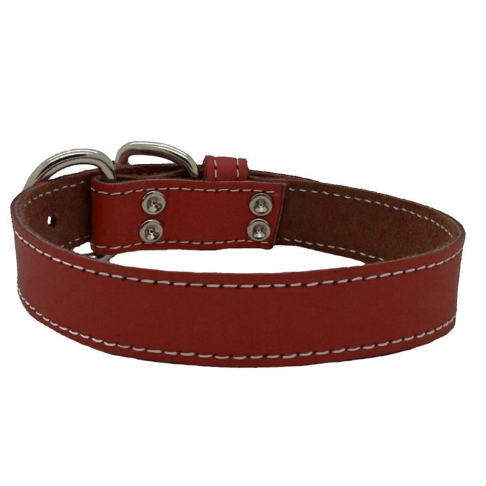 Lacet Arizona collier en cuir Collier en cuir simple - Latigo rouge