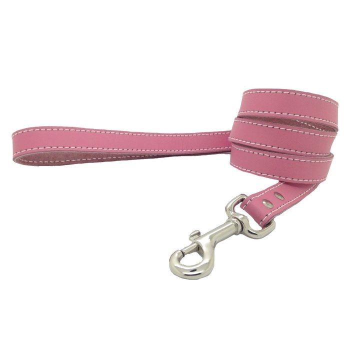Lacet Arizona Laisse Laisse en cuir pour chiens - Arizona Latigo rose
