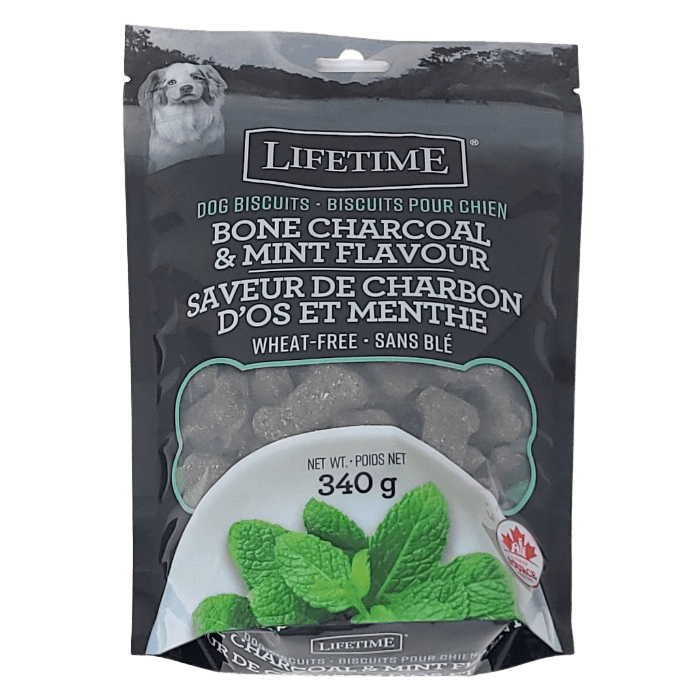 Lifetime biscuit Biscuits pour à saveur de charbon, os et de menthe 340g